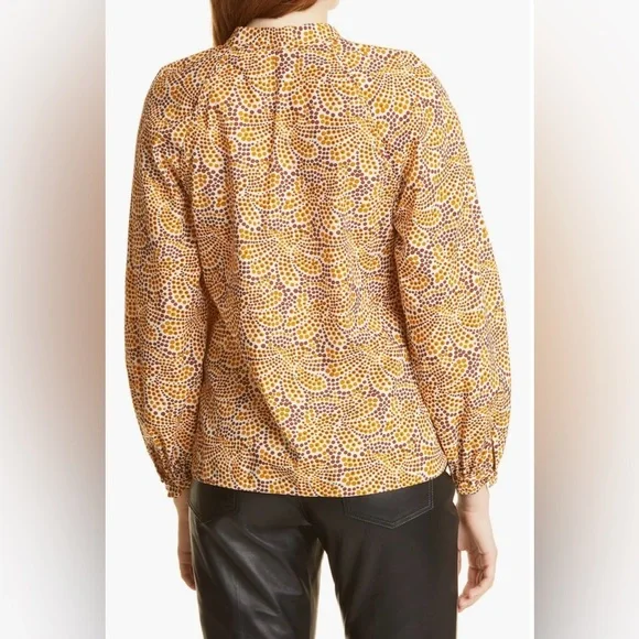 NWT Rebecca Taylor Floral Abstract Blouse - Picture 7 of 10